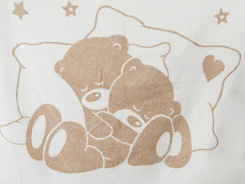 Одеяло детское байковое 100х140 АРТ: Сони (цвет бежевый)