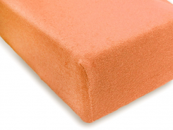 Простыня на резинке махровая 180х200 / оттенки оранжевого