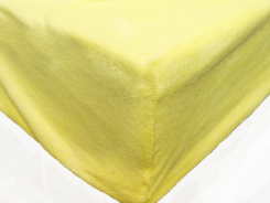 Простыня на резинке махровая 160х200 / светло желтый