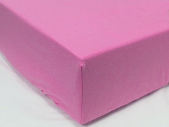 Простыня на резинке трикотажная 120х200 / оттенки розового