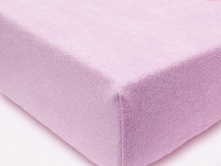 простыня на резинке махровая 120Х200 / оттенки светло-розового